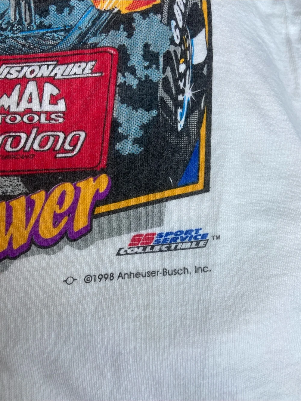 Kenny Bernstein authentic autographed Budweiser racing T-shirt 1998